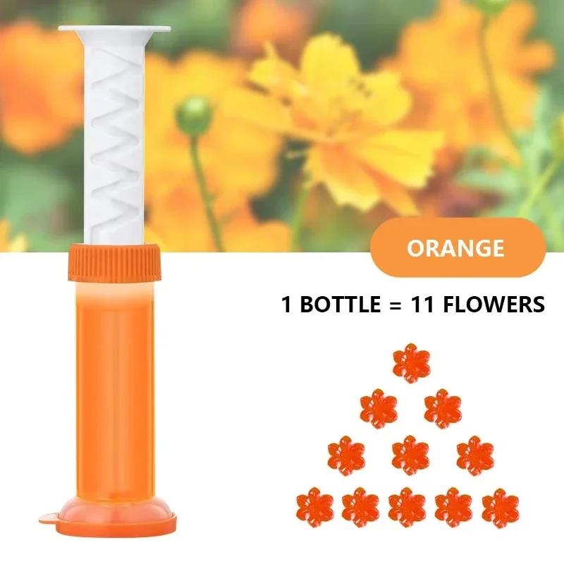 

Flower-Shaped Toilet Bowl Cleaner Gel Toilet Cleaner Natural And Refreshing Decontamination And Deodorization Home Tools 1Pc Orange