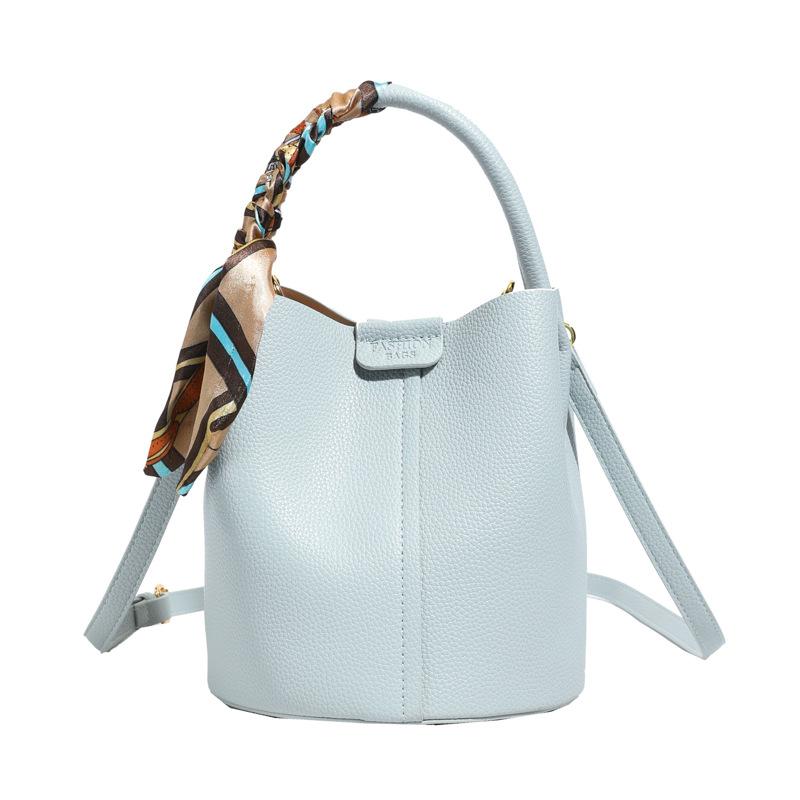 Fashion handbag, foreign style bucket bag, women's spring new textured shoulder bag, foreign style popular messenger bag