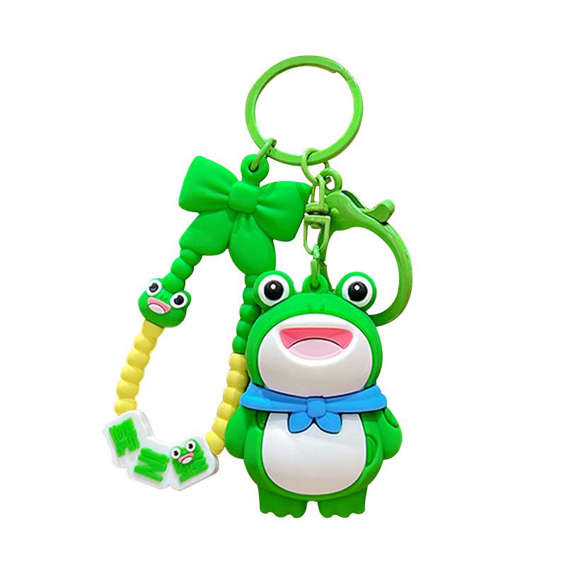 Cartoon Aufführender Frosch Puppe Schlüsselanhänger Anhänger Kreatives Paar Auto Schultasche Schlüsselanhänger Anhänger Kleines Geschenk
