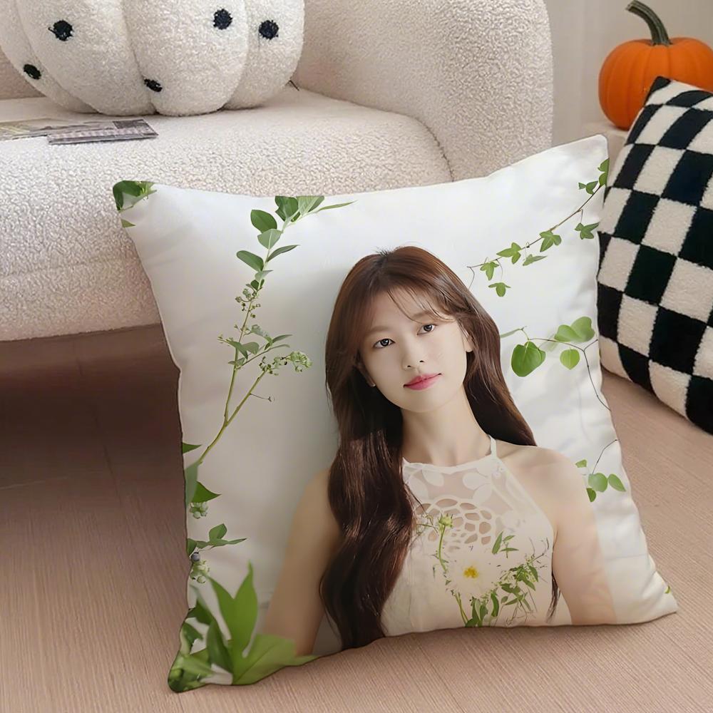 actor cute JJung So Min Cushion Cover Throw Pillow Cover Hidden Button Durable Polyester Chair Cushion