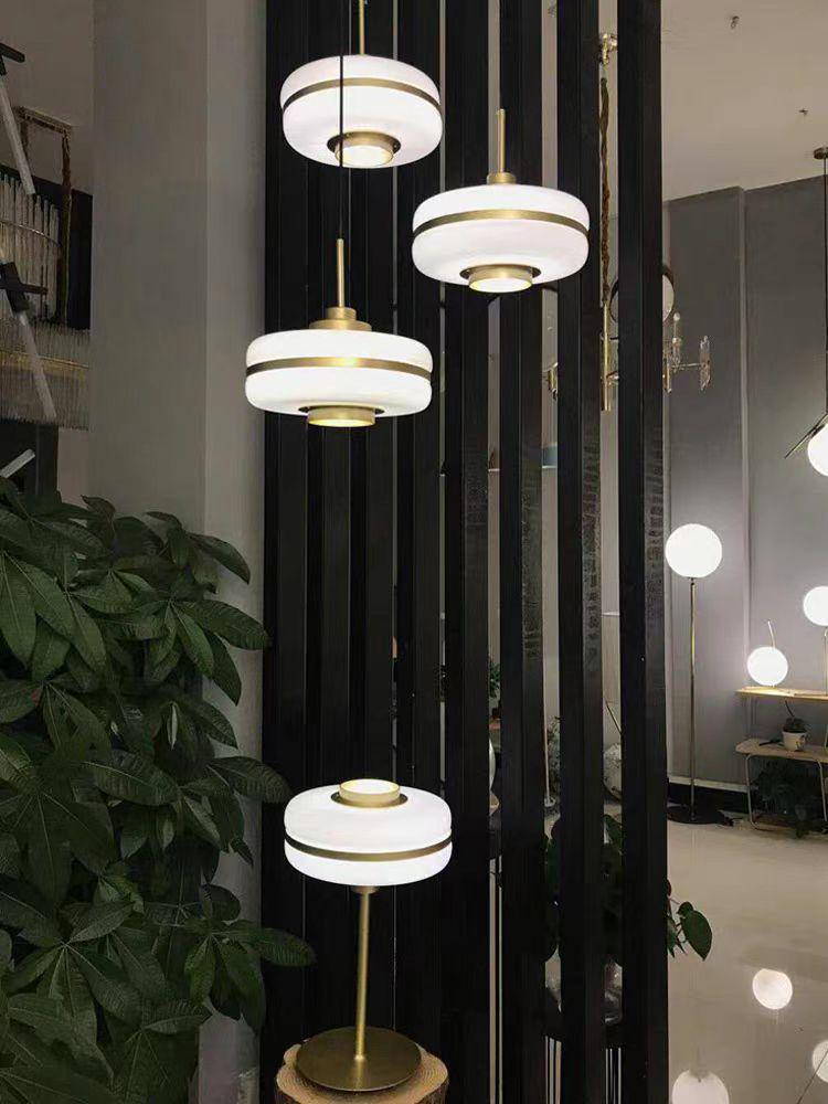 Nordic Modern White Jade Glass Pendant Light for Restaurant, Bar, or Study