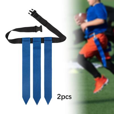 2 Pieces Flag Football Belts Set with Flags Rugby Belt for Games