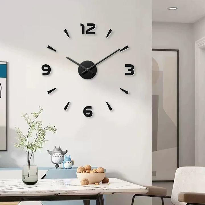 Digital Clock Wall Clock Simple 3D Three-dimensional Home Decoration Wall Clock Personalized Punch-free Wall Clock