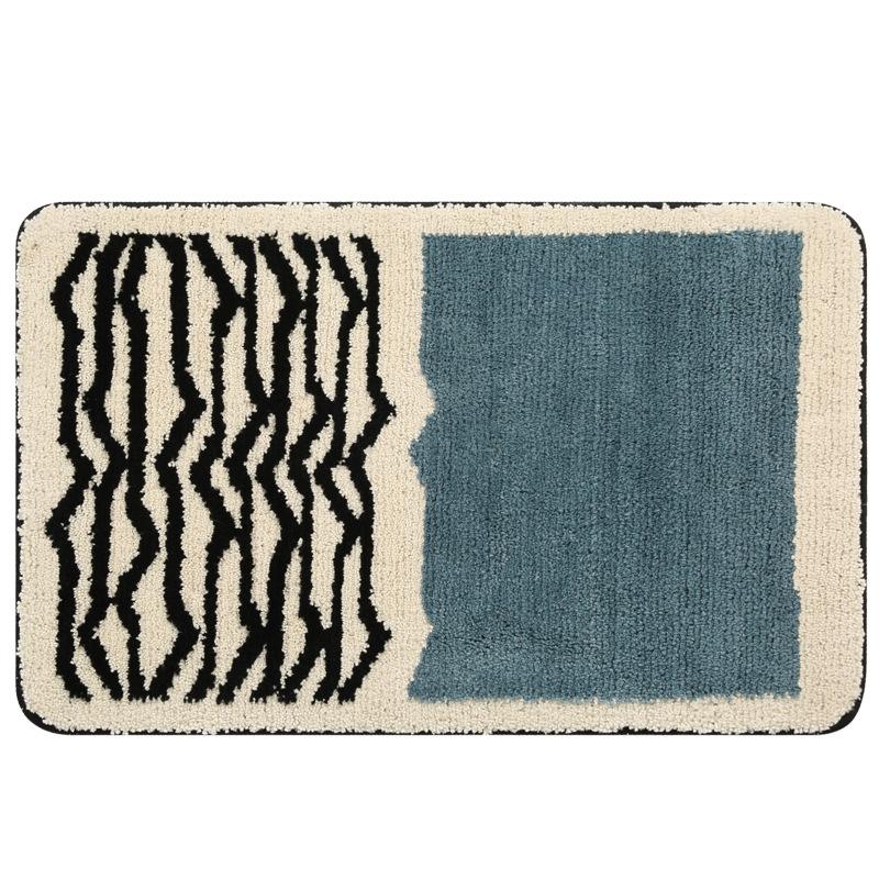 New minimalist and luxurious bathroom absorbent floor mat home bathroom door non slip mat entrance foot mat (green,40x60CM) зелёный