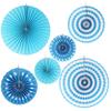 Vibrant Set Of 6 Paper Fans For Party Decoration And Atmosphere Enhancement