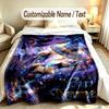 Fantasy Magic Theme Custom Blanket Personalized Name & Text Customized Soft Warm Throw Blanket Home Decor