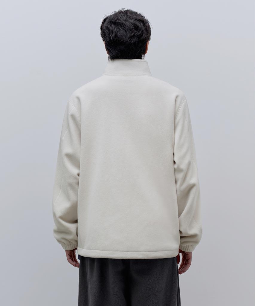 Musinsa Standard Essential Polar Fleece High-Neck Jacket [Ivory]