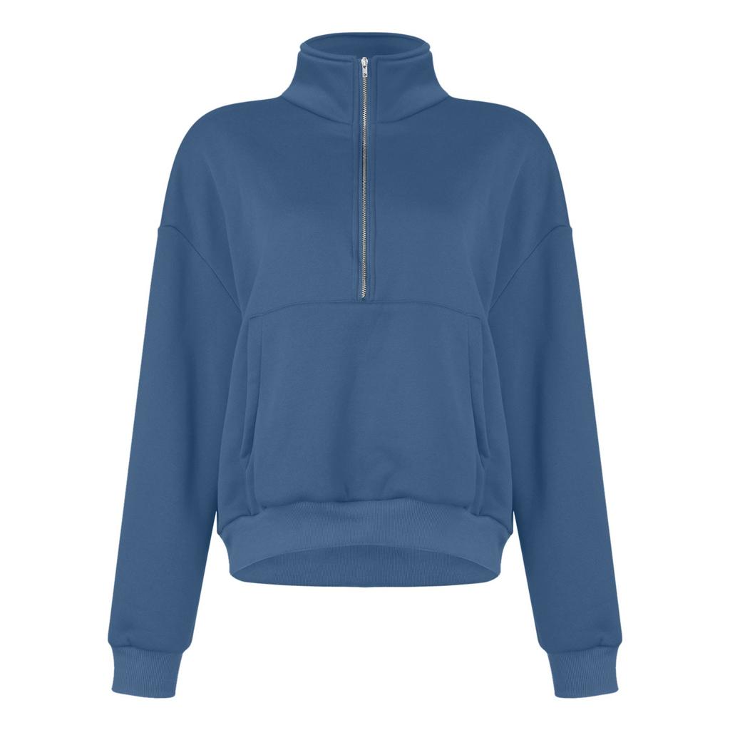 Half Zip Pullover Womens Hoodie Sweatshirts Fall Winter Outfits Clothes With Pockets Loose Sweatshirts