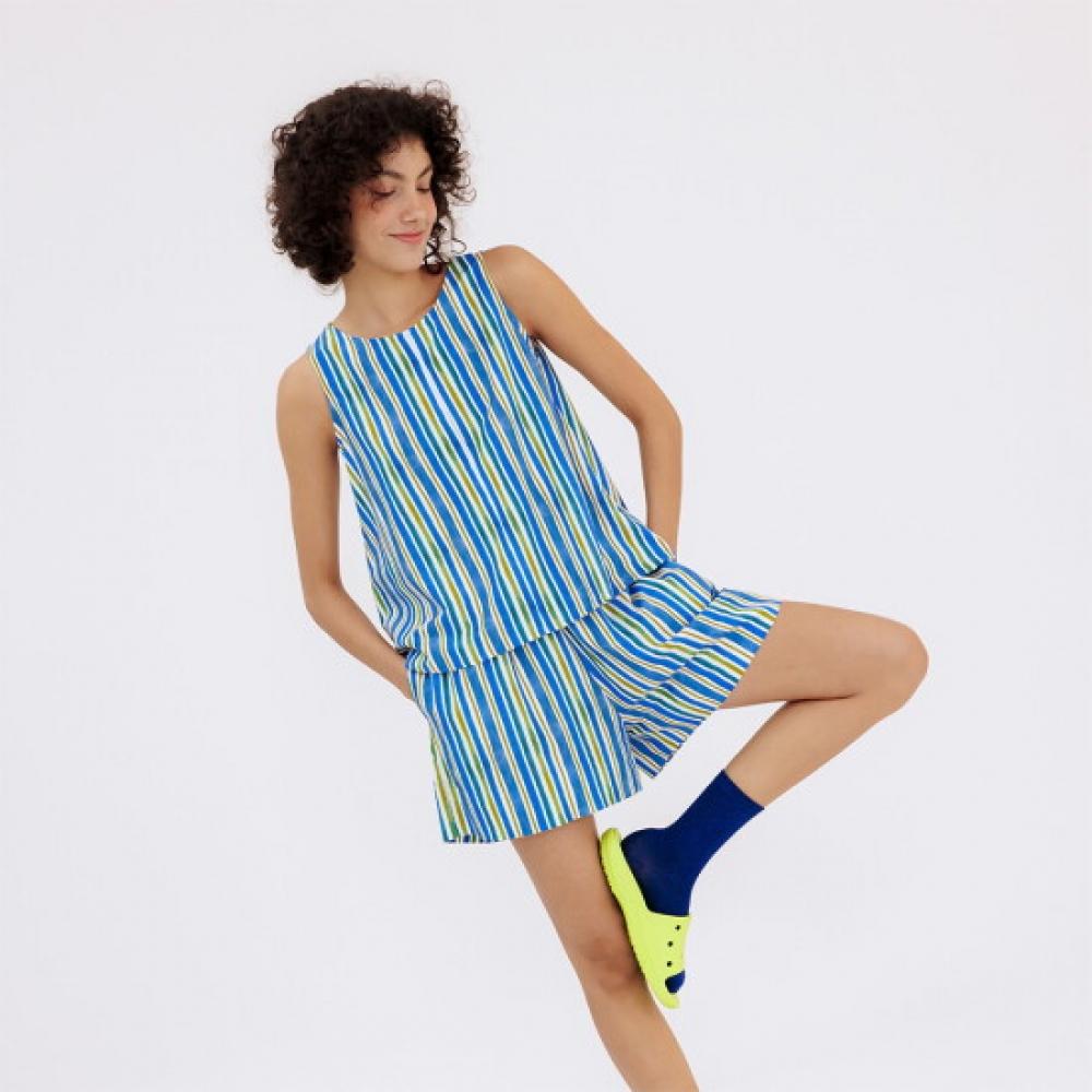 Sunday Lounge Women Ocean Stripe Sleeveless Set Swkfast0045