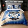 Canterbury-Bankstown Bulldogs Design Bed Bedding Set 1 Duvet Cover + 2 Pillowcases Soft Breathable Household Bed Linens