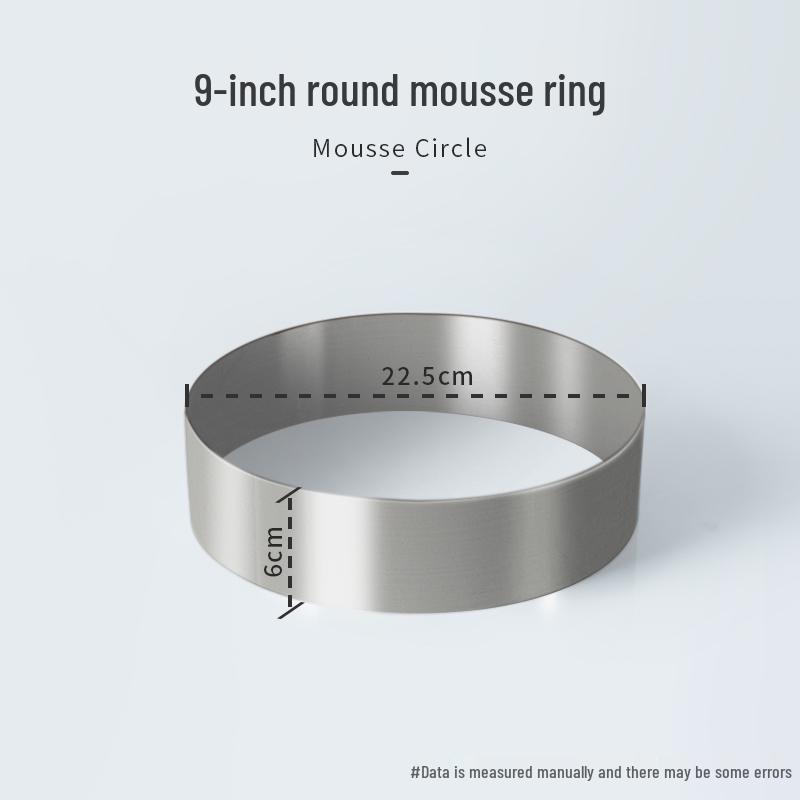 Round Square Heart-Shaped Mousse & Tower Ring, 4-10 Inch, Stainless Steel Baking Mold.