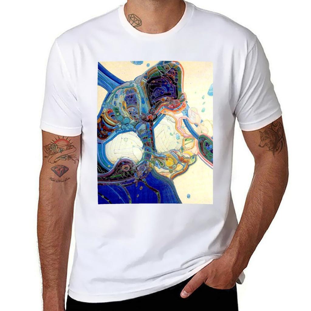 Moebius Abstract Painting Tshirt Casual Lightweight Short Sleeve Top Tshirt