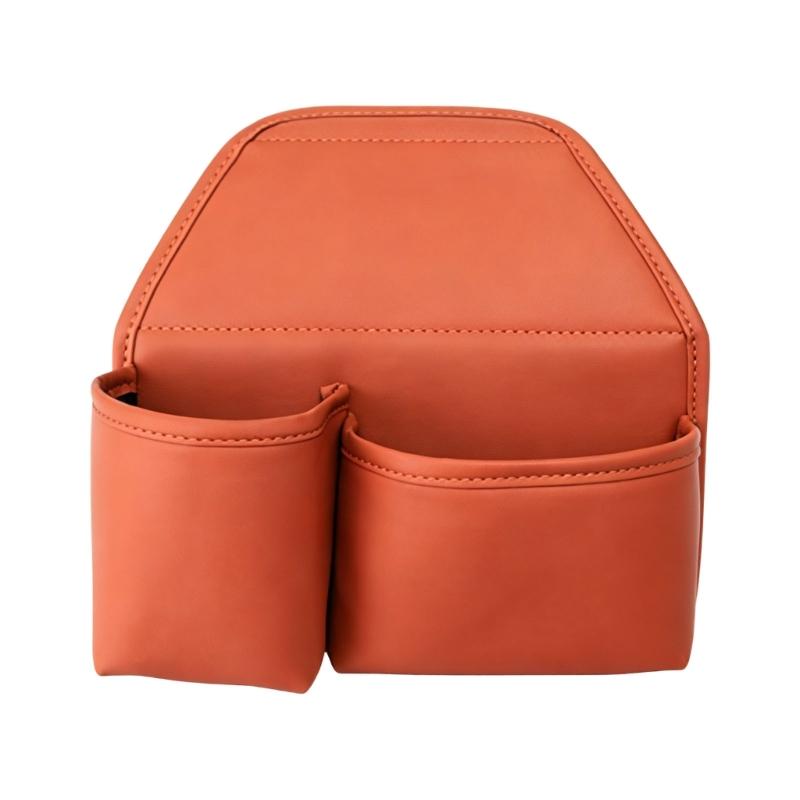Car Interior Door Bag with Separate Compartments and PU Leather Finish for Phones, Cards, and Cables on Daily Drives