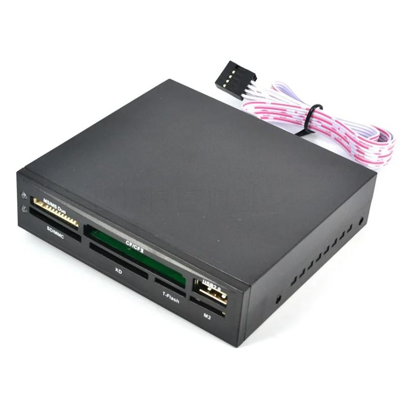 

for PC Case Inbuilt Card Reader USB HUB CF MS DUO SD MMC XD M2 TFlash Memory Card Writer Adapter for 3.5inch HDD Hard Disk Drive