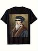 Humorous John Calvin T-Shirt with Stylish Glasses - A Comical Design for Calvinists Celebrating The Reformation