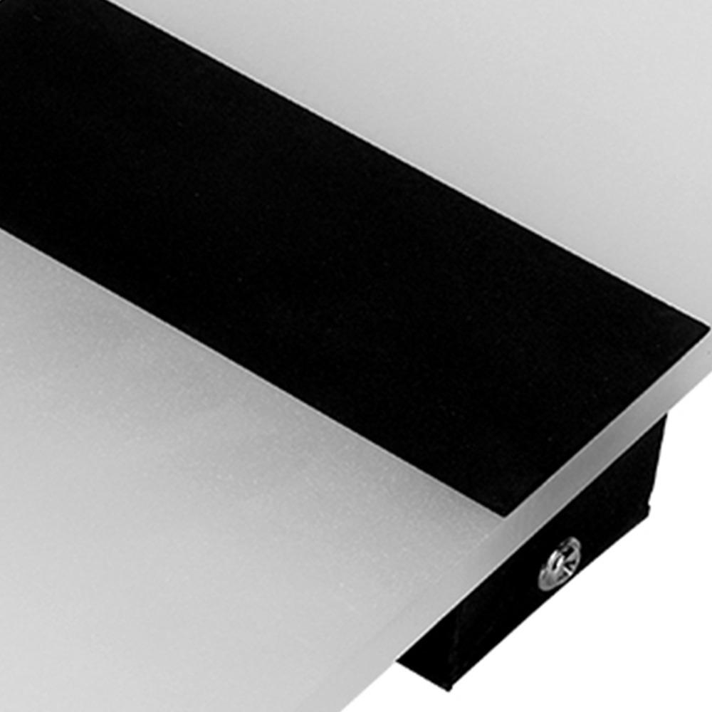Easy Installation AC85-265V LED Wall Light Black Acrylic Wall Lamp Wall Mounted Rectangle Wall Sconce Hotel