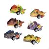 6x Pull Back Dinosaur Cars, Dino Toy, Creative Model Trucks for Toddlers,