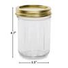 Clear Glass Canning Jars 16oz Wide Mouth Airtight Seal Food Storage Jars 12 Count Dishwasher Safe Preserve Jams Pickles Sauces
