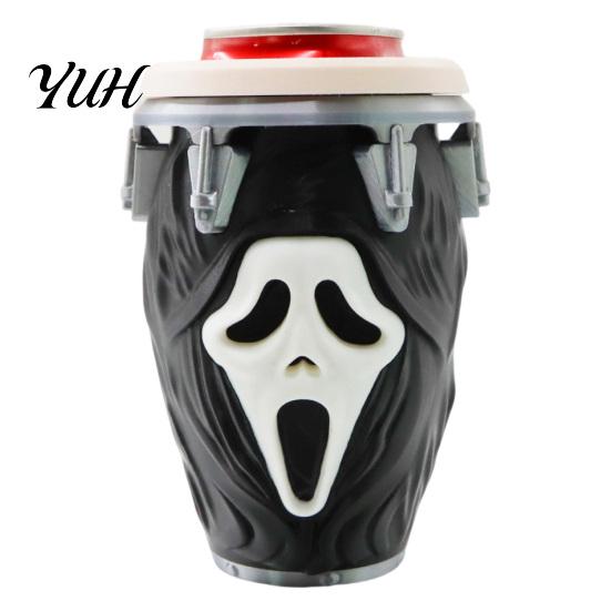 Multipurpose Halloween Decor 3D Printed Scream Can Cup Holder, Ghost Face Drink Creative Gift Holder Figurine, Spooky Desktop Ornament for Holiday