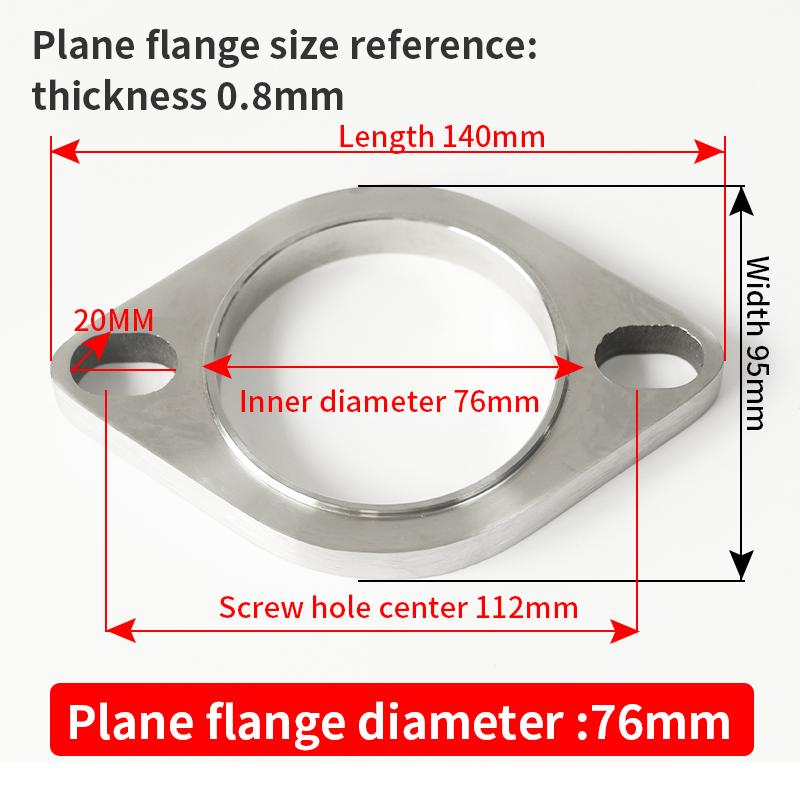 Car Exhaust Pipe Modification Stainless Steel 304 Thickened High Temperature Resistant Material Universal Welding Type Flange