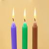 10 Pieces/boxed Colored Long Pole Candles for Household Lighting Candlelight Dinner Western Restaurant Emergency Power Outage Wax Candle