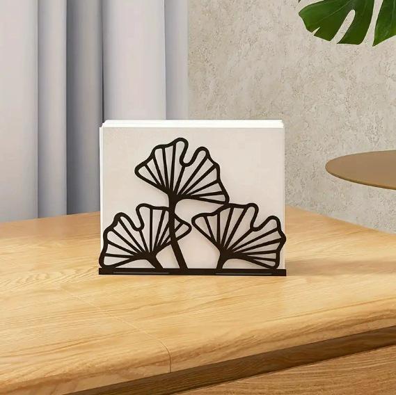 Ginkgo Leaf Metal Napkin Holder: New Chinese Style Towel Rack for B&B or Hotel Display