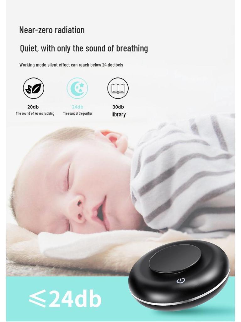 Portable Car Air Purifier with Odor Removal & Negative Ion Technology