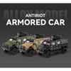 1/24 Alloy Sword Toothed Tiger Explosion Proof Car Model Diecast Police Armored Off-road Vehicles Car Model Sound Light Toy Gift