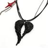 Sturdy Alloy Black Wing Necklace Featuring Tarnish Resistant Coating And Adjustable Length For Personalized Fit