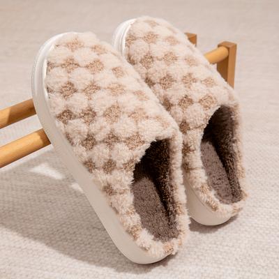Soft Plush Cozy Home Slippers Anti-skid Slip-on Shoes Indoor for Women Winter Shoes