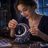 Moon Goddess Craft Mythical Animal DIY Bead Kit for Beginners, 3D Beaded Making with Beading Tutorial Instructions, Unique Designs Glass Beads