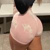 Seamless High-Waist Tie-Dye Peach Lift Yoga Shorts