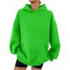 Women's Hooded Long Sleeve Sweatshirt Loose Fit Streetwear Solid Color Pullover Hoodie