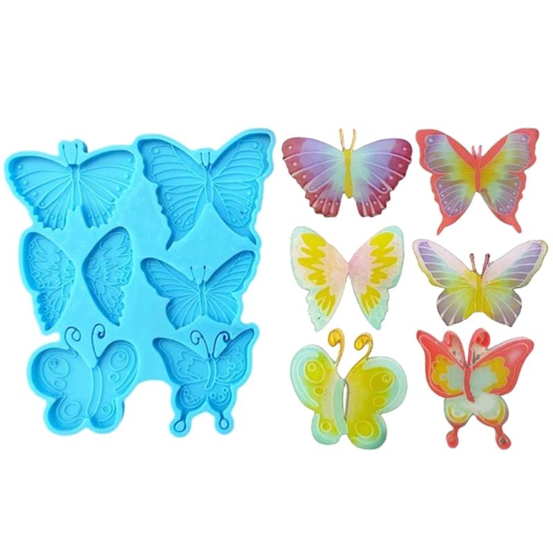 Versatile Resin Casting Mold Necklace Pendant Mold Butterfly Shaped Epoxy Molds Perfect for Creating Jewelry Keychains