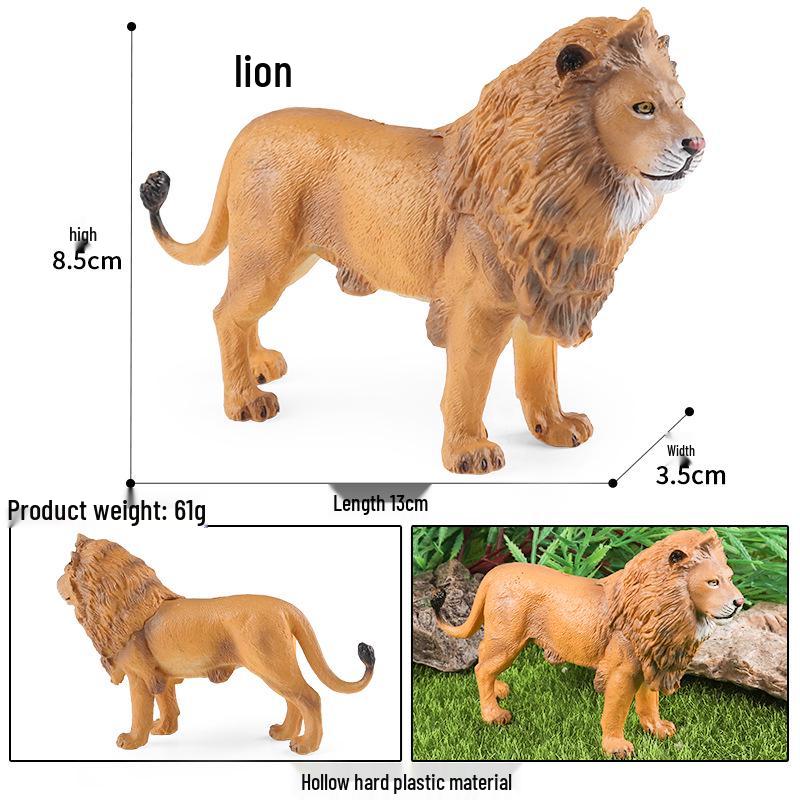 Wild Animal Model: Crocodile, Elephant, Yak, Antelope, Rhinoceros Plastic Toy Ornaments