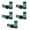 10Pcs Golfing Tapered Ferrules Fit 0.35Inch 0.37Inch Tapered and Parallel Shafts Colorful Striped Golfing Iron Ferrules
