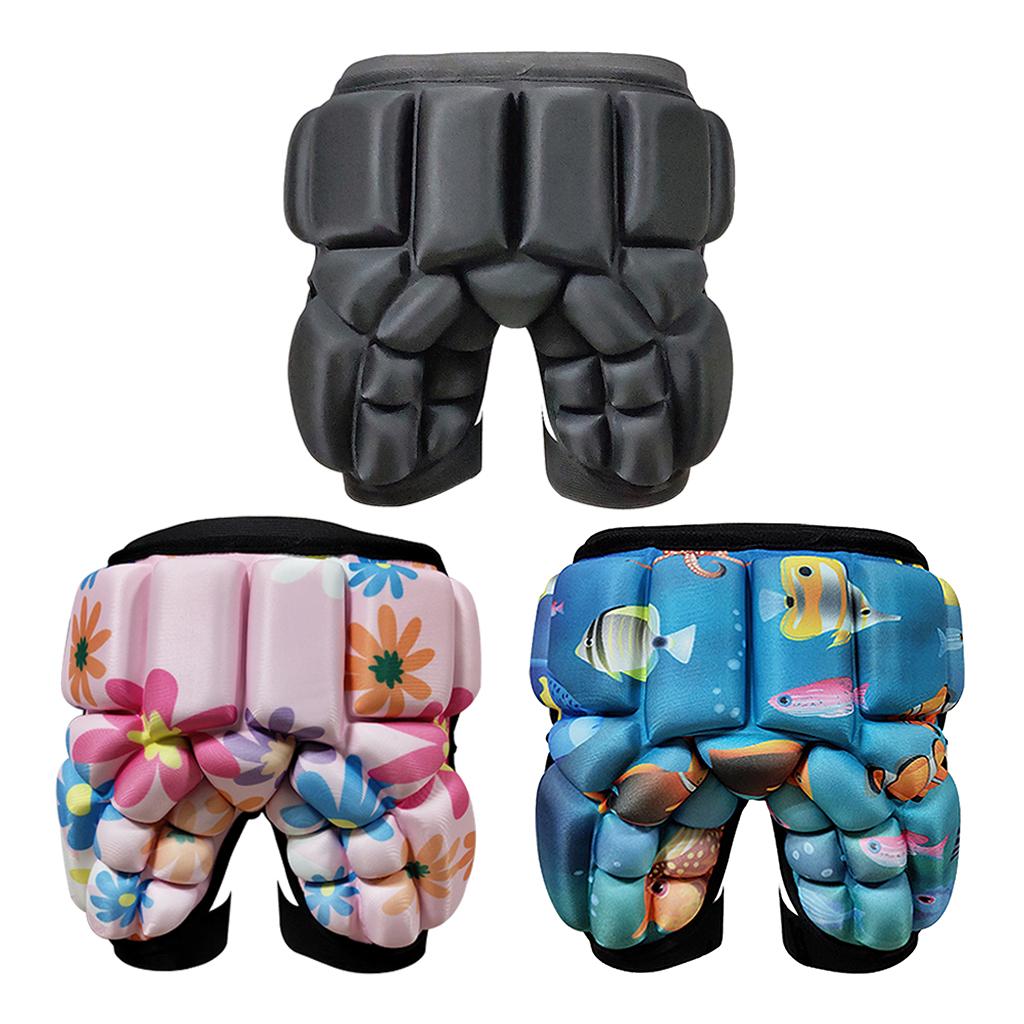 Pantaloni scurți de protecție căptușiți din EVA pentru copii, cu protecție pentru șolduri absorbantă la impact, pentru snowboard, patinaj, băieți, fete