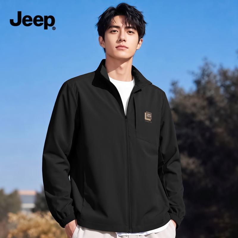 Jeep Men's Casual Stand-Collar Sports Jacket