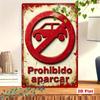 No Parking Vintage Metal Sign  Xcm Iron Retro Industrial for Garage
