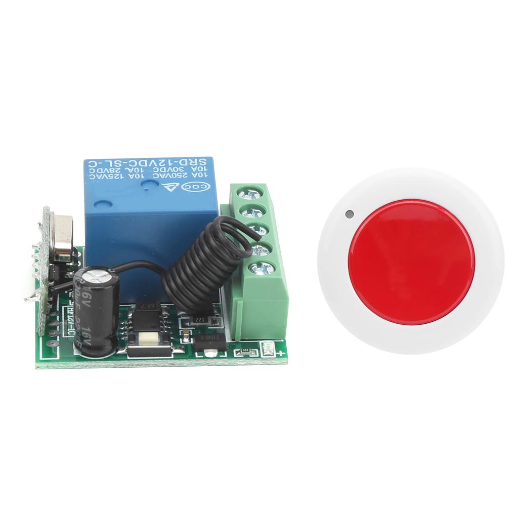 DC12V 433MHz Single Channel Relay Remote Control Wireless Switch Receiver Transmitter Kit Easy Operation