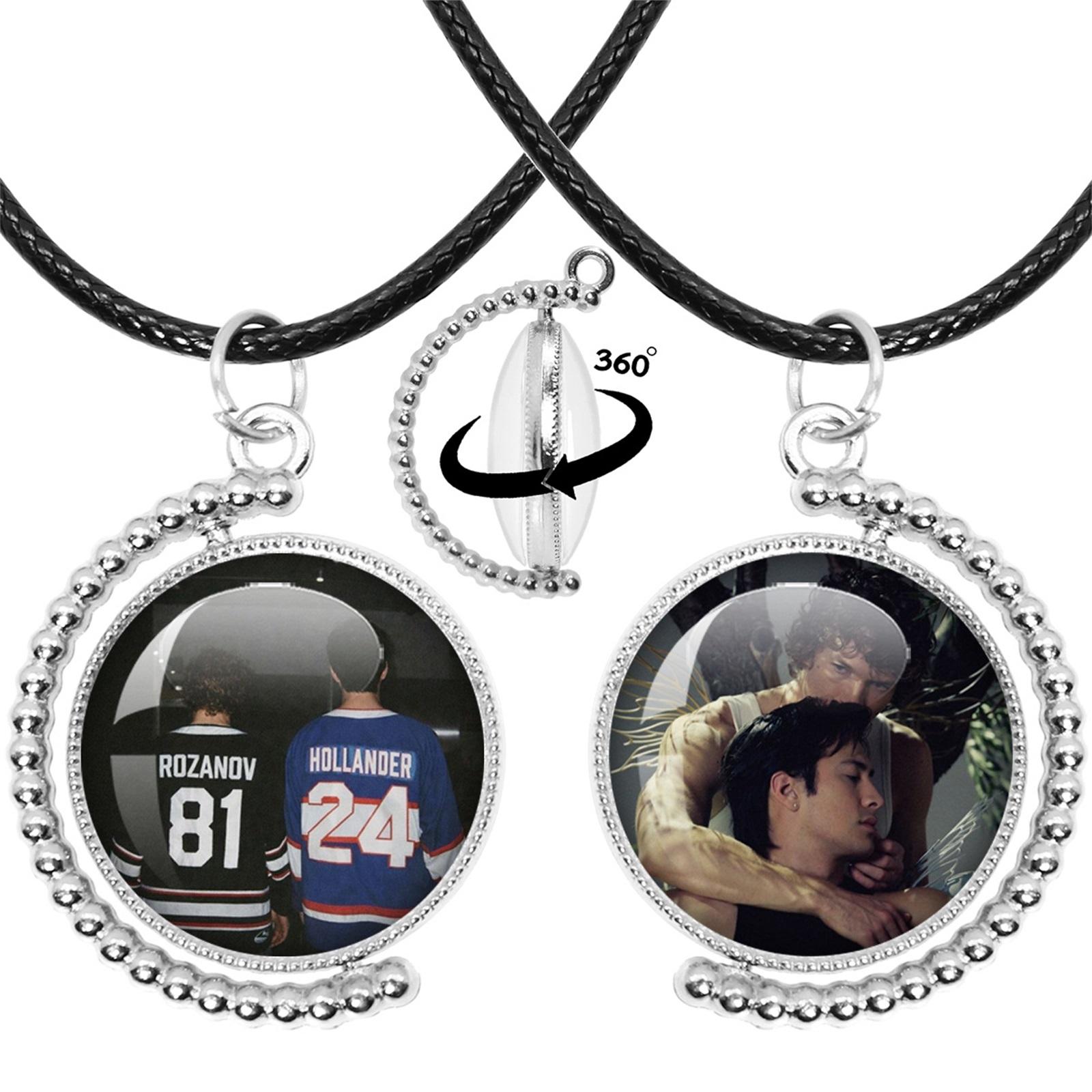 Double Sided Rotating Necklace Jewelry, Gift For Friends
