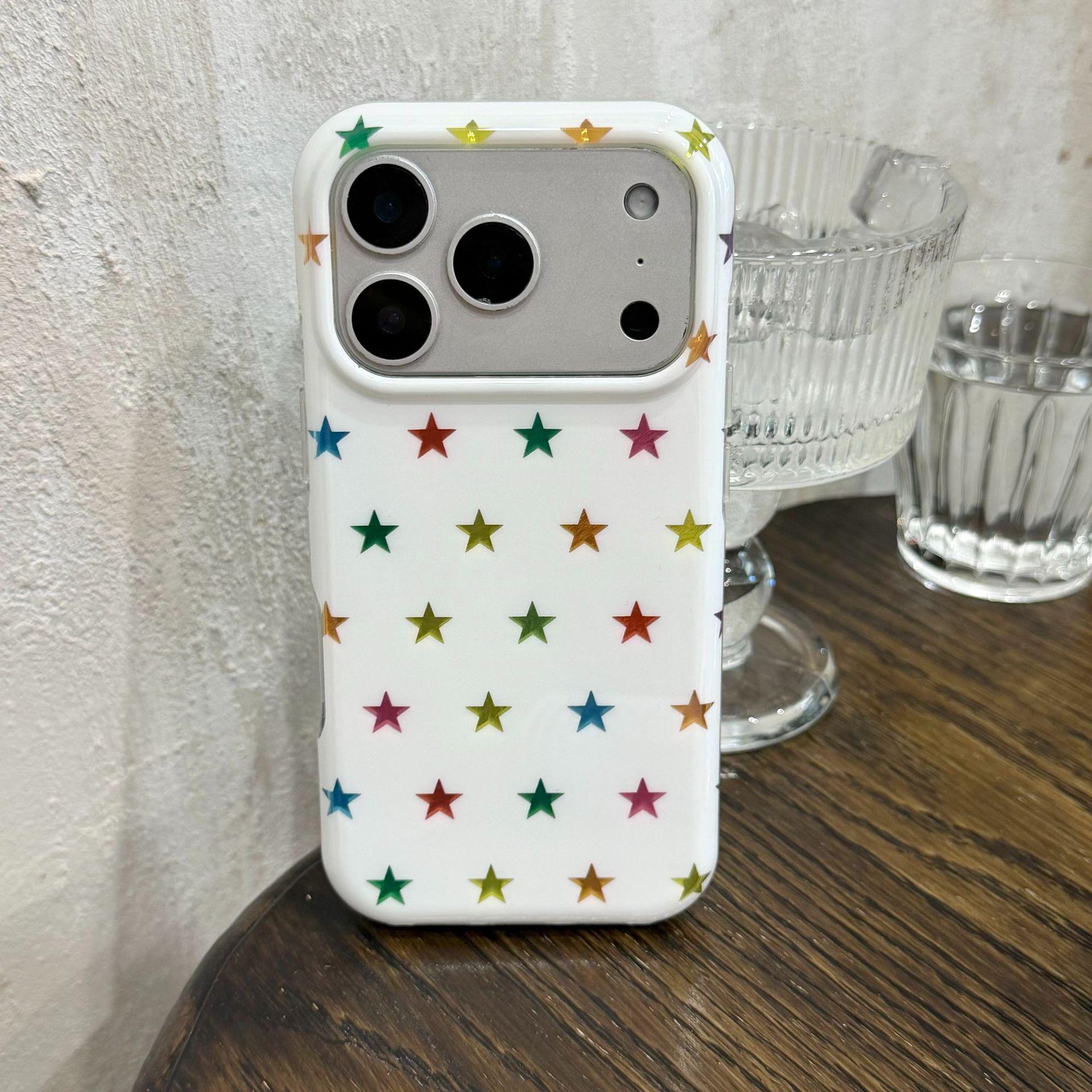

Colorful Star iPhone 16 Pro Max Anti-Drop Case (Compatible with Apple 15/17) iPhone 13/14