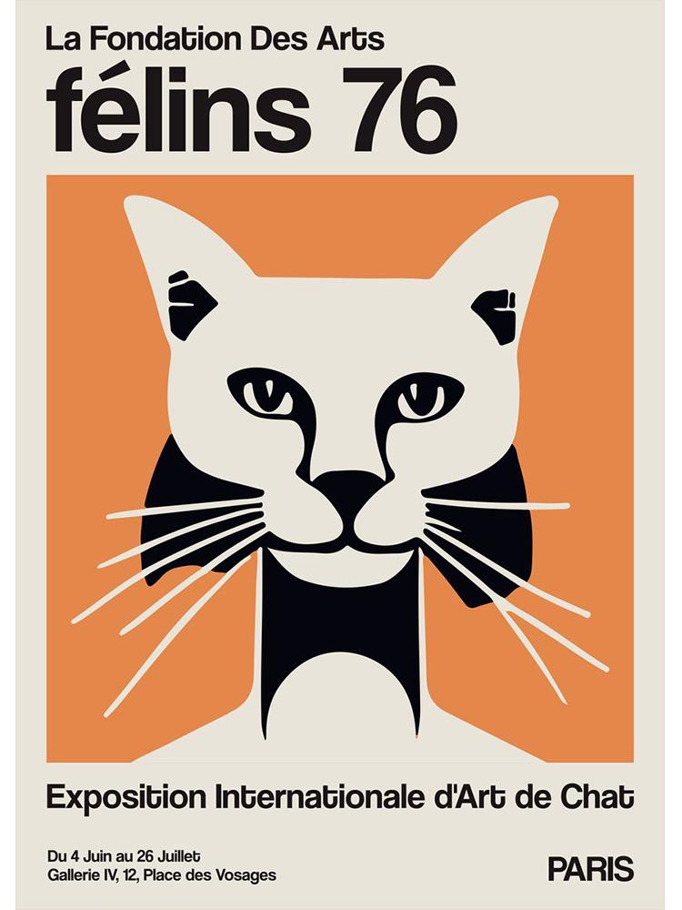 

Минималистичный портрет кошек, блюз и джазовый фестиваль, постер, холст, картина, абстрактное настенное искусство для гостиной, украшение дома 30x40cm No Frame