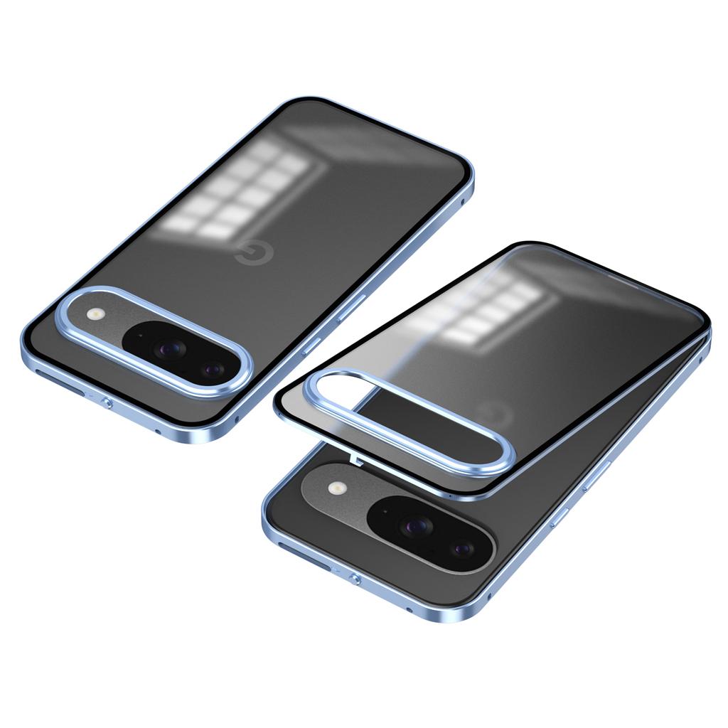 For Google Pixel 9/Pixel 9 Pro Matte Case Aluminium Alloy+PC Phone Cover Pop-Up Snap Lock