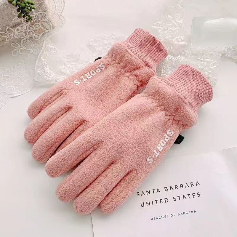 

Gloves Men s Winter Fleece Fleece Thickened Thermal Gloves Cycling Sports Driving Non-slip Thermal Touch Screen Gloves touchscreen compatible