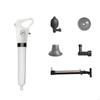 Declogger Toilet Drain Cleaner High Pressure Air Plunger With 3 Nozzles For Sink Bathtubs Pipe Clogs B03E