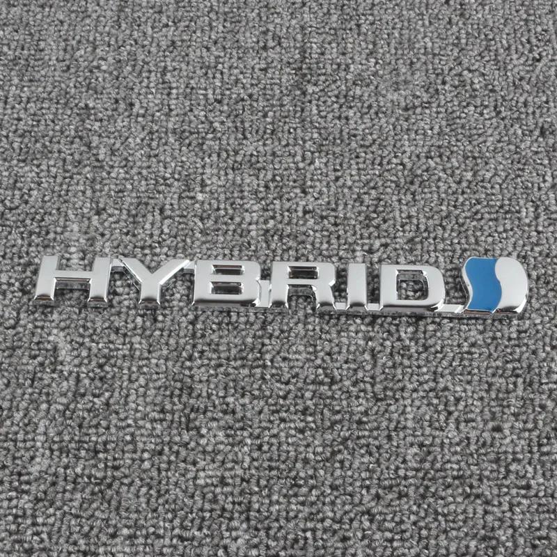 

3D Metal HYBRID Logo Rear Emblem Decal Rear Trunk Side Fender Badge Sticker for Prius Rav4 Ranger Golf 1