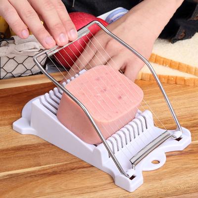 Rebanador de queso y jamón de carne de almuerzo de acero inoxidable para huevos, cortador de spam, herramientas de cocina