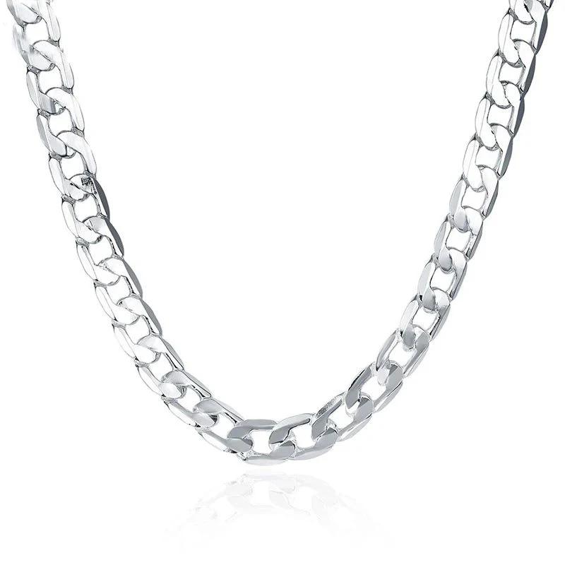 925 Sterlingsilber Halskette für Herren Damen 16/18/20/22/24 Zoll Klassische 6MM Kette Luxusschmuck Hochzeits Weihnachtsgeschenke