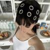 Metal Eyelets Punk Headwrap Fabric Hollowed Out Eyelets Headband Fashion Rock Head Band  Women